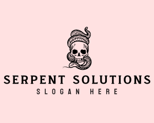 Dead Skull Serpent logo design