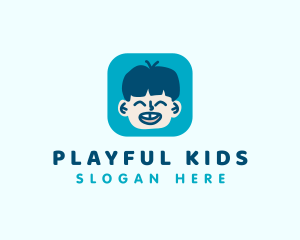 Happy Kid Boy logo design