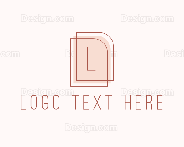 Nude Fashion Feminine Frame Logo