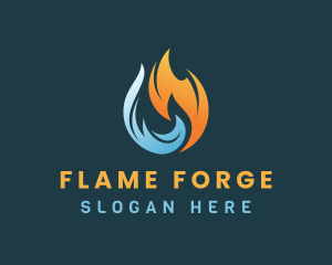 Industrial Fuel Flame logo design