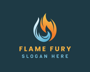 Industrial Fuel Flame logo design