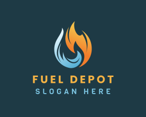 Industrial Fuel Flame logo design