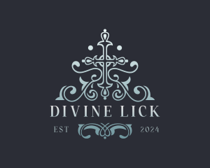 Divine Catholic Cross  logo design