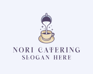 Milk Coffee Cafe logo design