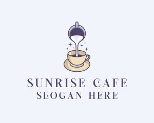 Milk Coffee Cafe logo design