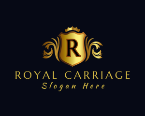 Ornate Royal Shield Crest logo design