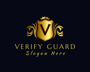 Ornate Royal Shield Crest logo design