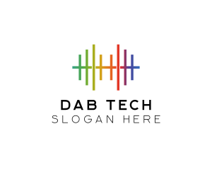 Rainbow DJ Equalizer logo design