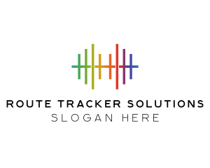 Rainbow DJ Equalizer logo design