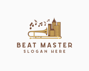 Urban Trombone Musical Instrument logo