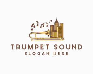 Urban Trombone Musical Instrument logo