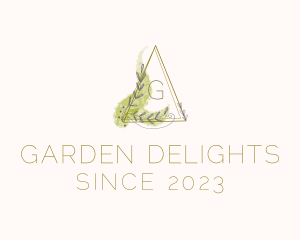 Triangle Leaf Garden logo design