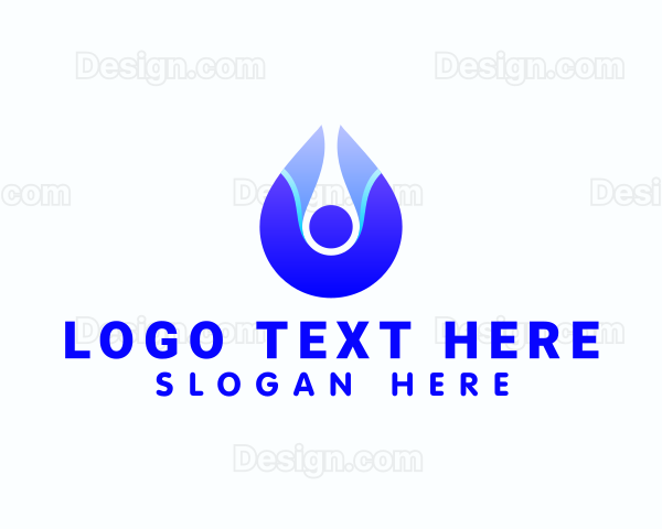 Plumber Water Droplet Logo