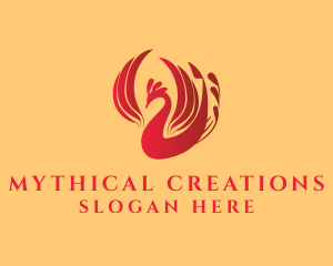 Mythical Phoenix Wings logo