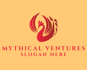 Mythical Phoenix Wings logo design