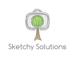 Camera Tree Sketch logo