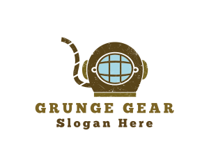 Grunge Scuba Helmet logo