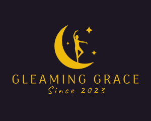 Sparkling Moon Ballerina  logo design