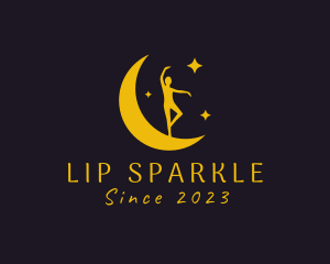 Sparkling Moon Ballerina  logo design