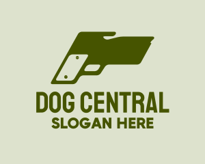 Green Dog Handgun logo design