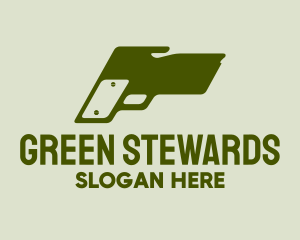 Green Dog Handgun logo design