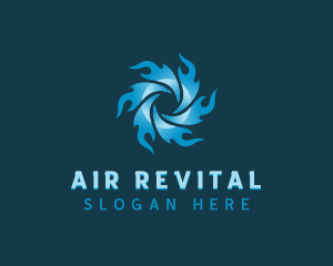 Cooling HVAC Temperature logo design