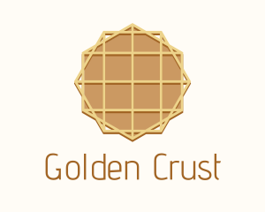 Geometric Waffle Dessert logo design