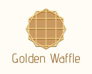 Geometric Waffle Dessert logo design