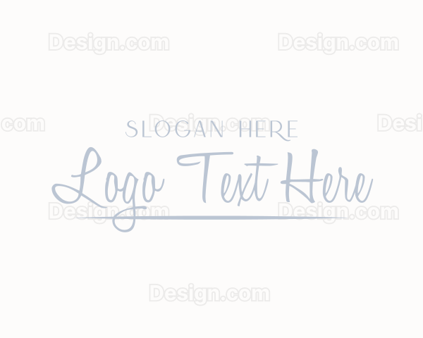 Underline Signature Wordmark Logo