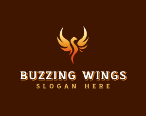 Mythical Phoenix Wings logo design