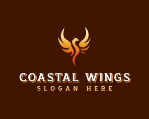 Mythical Phoenix Wings logo design