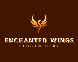 Mythical Phoenix Wings logo design