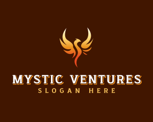 Mythical Phoenix Wings logo design