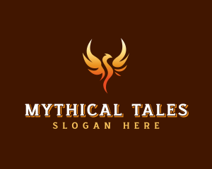 Mythical Phoenix Wings logo design