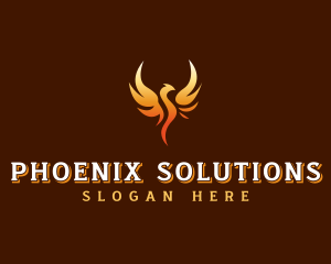 Mythical Phoenix Wings logo design