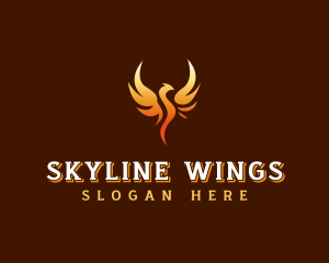 Mythical Phoenix Wings logo design