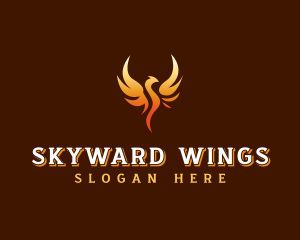 Mythical Phoenix Wings logo design