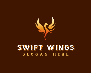 Mythical Phoenix Wings logo design