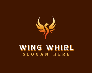 Mythical Phoenix Wings logo design