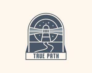 Lighthouse Pathway Road logo design