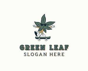 Skateboard Marijuana Weed logo