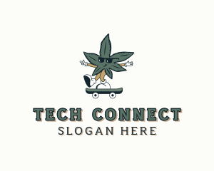 Skateboard Marijuana Weed logo