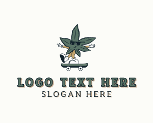 Skateboard Marijuana Weed logo