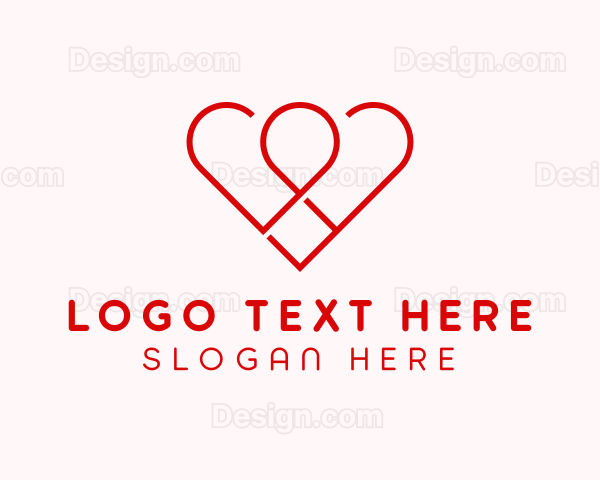 Linear Flower Heart Logo