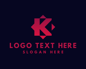 Gradient  Square Letter K logo