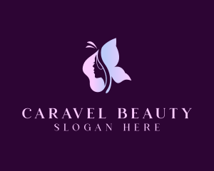 Butterfly Beauty Woman logo design