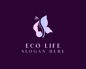 Butterfly Beauty Woman logo design