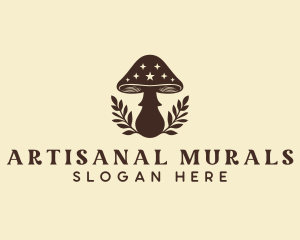 Herbal Mushroom Plant logo design