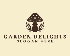 Herbal Mushroom Plant logo design