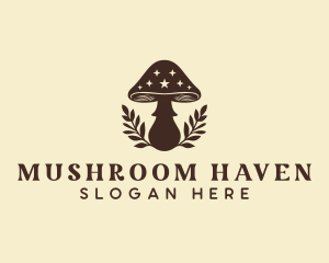 Herbal Mushroom Plant logo design